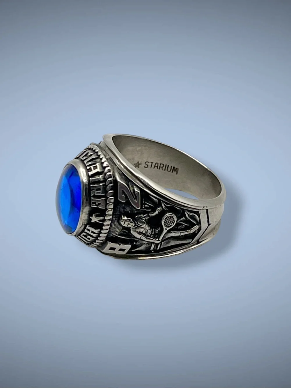 Vintage 1982 Eau Claire North High School Ring Starium Synthetic Sapphire